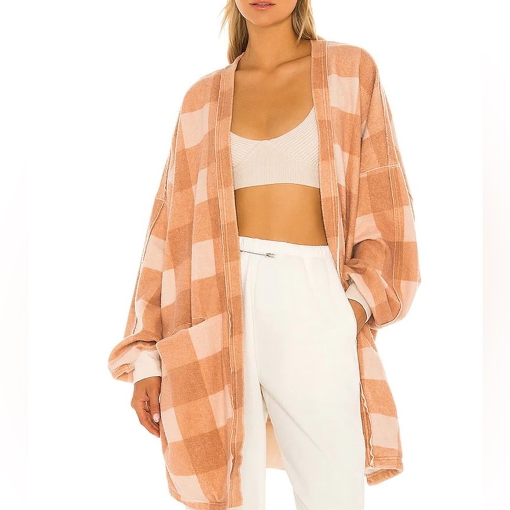 Free People Benji Cardi In Camel Combo